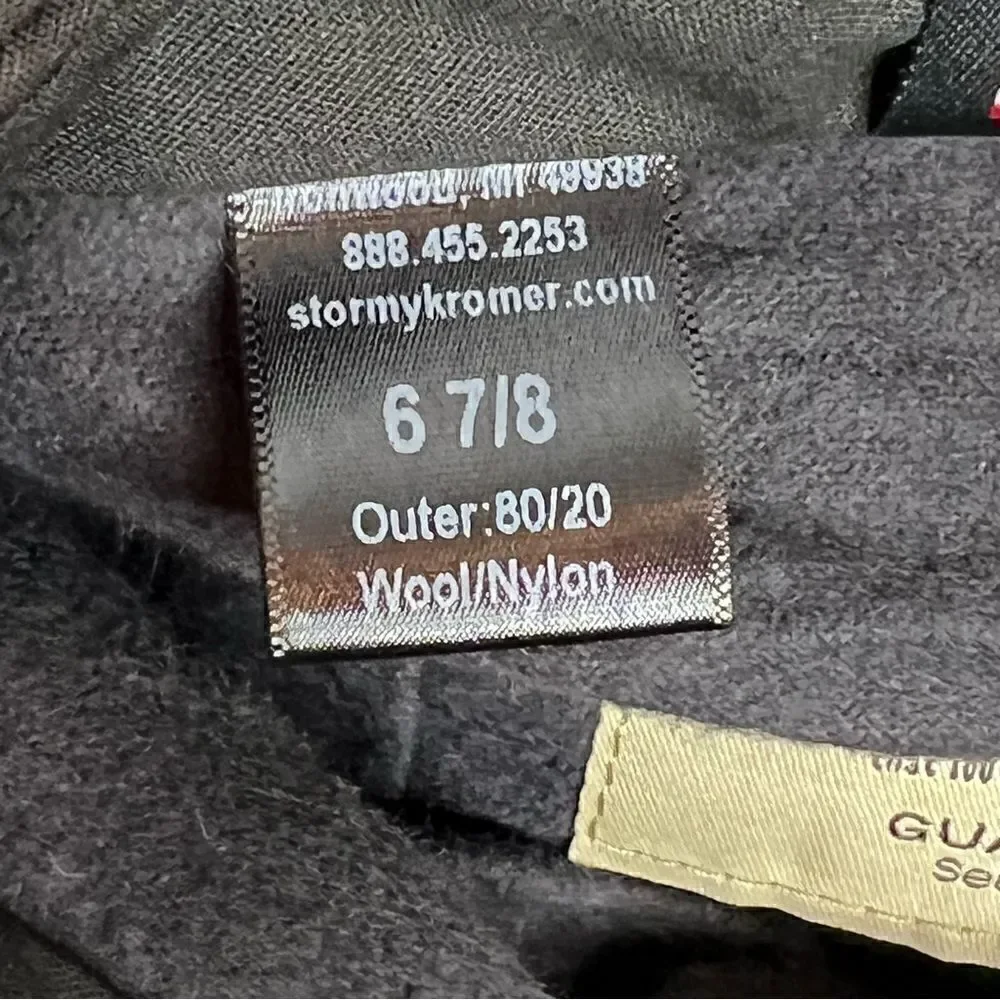 Stormy Kromer “the button up” red and black wool blend hat